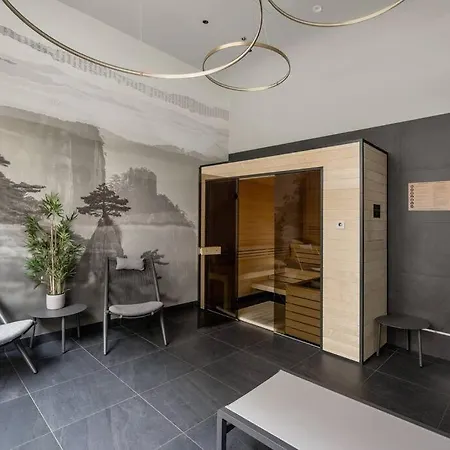 High-end W Gym/sauna/balcony/security Apartament *